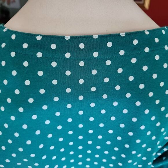 Northern Isles A-Line Skirt Set Polka Dots Pockets Pullover Short Sleeves - Picture 10 of 11